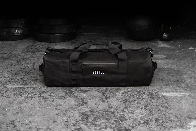 Black Nobull Waxed Canvas Traditional Duffle Women's Bags | CA K2268O